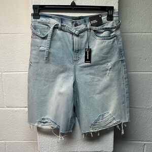 Express jean shorts womens sz 4 super high rise '9Os bermuda